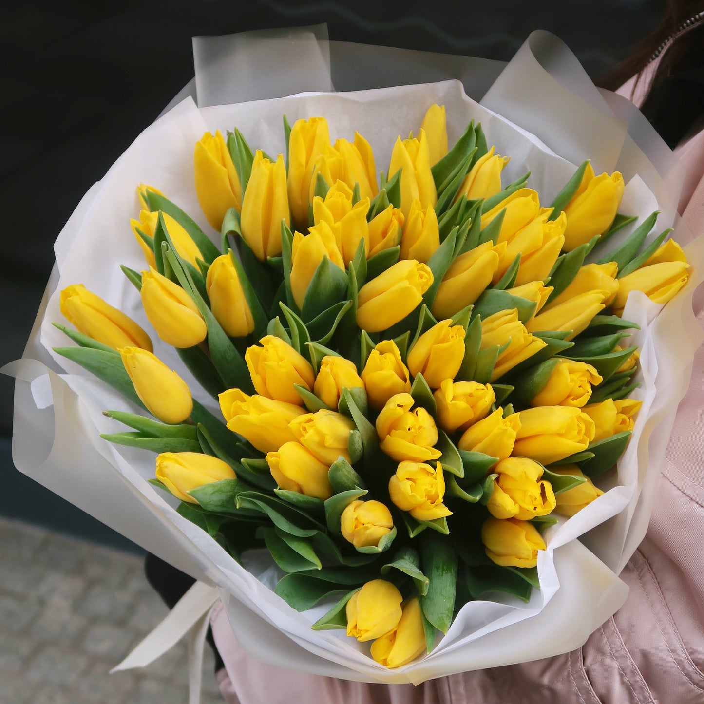Bukiet żółtych tulipanów