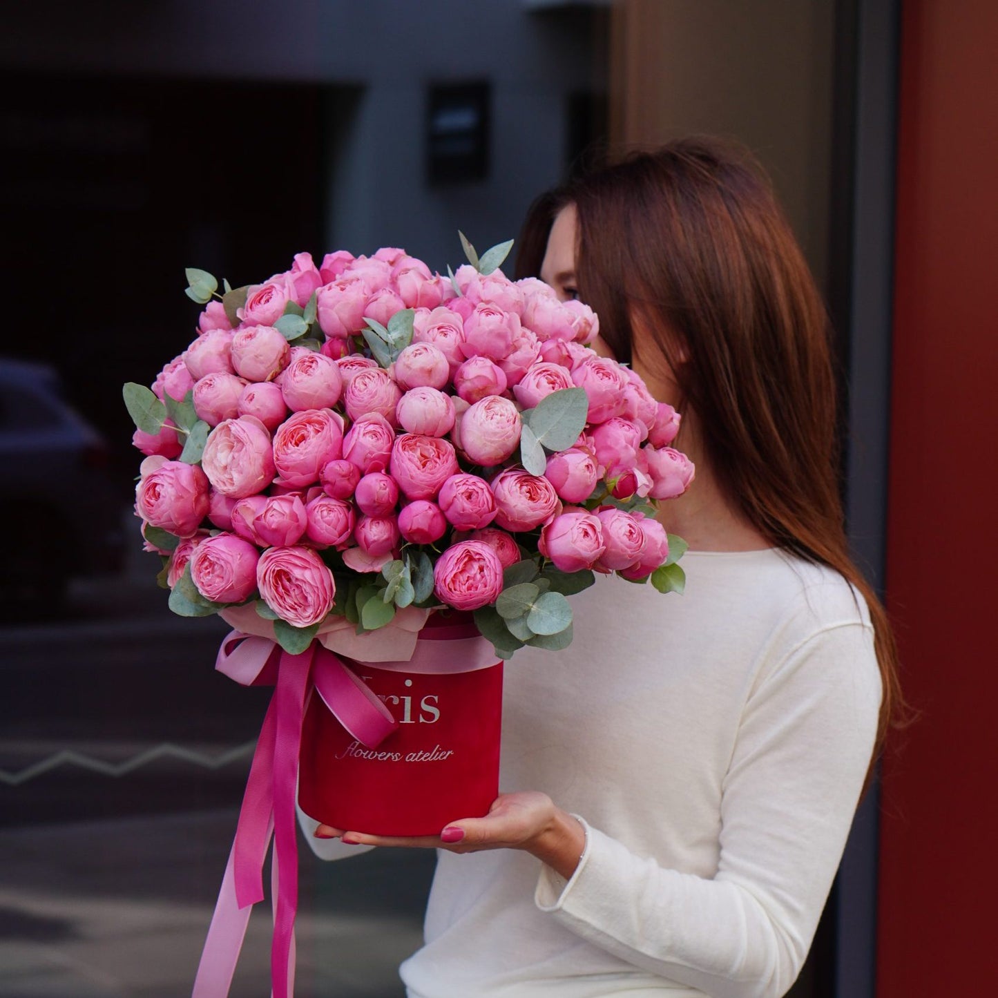 Flowerbox of Silva Pink Rose